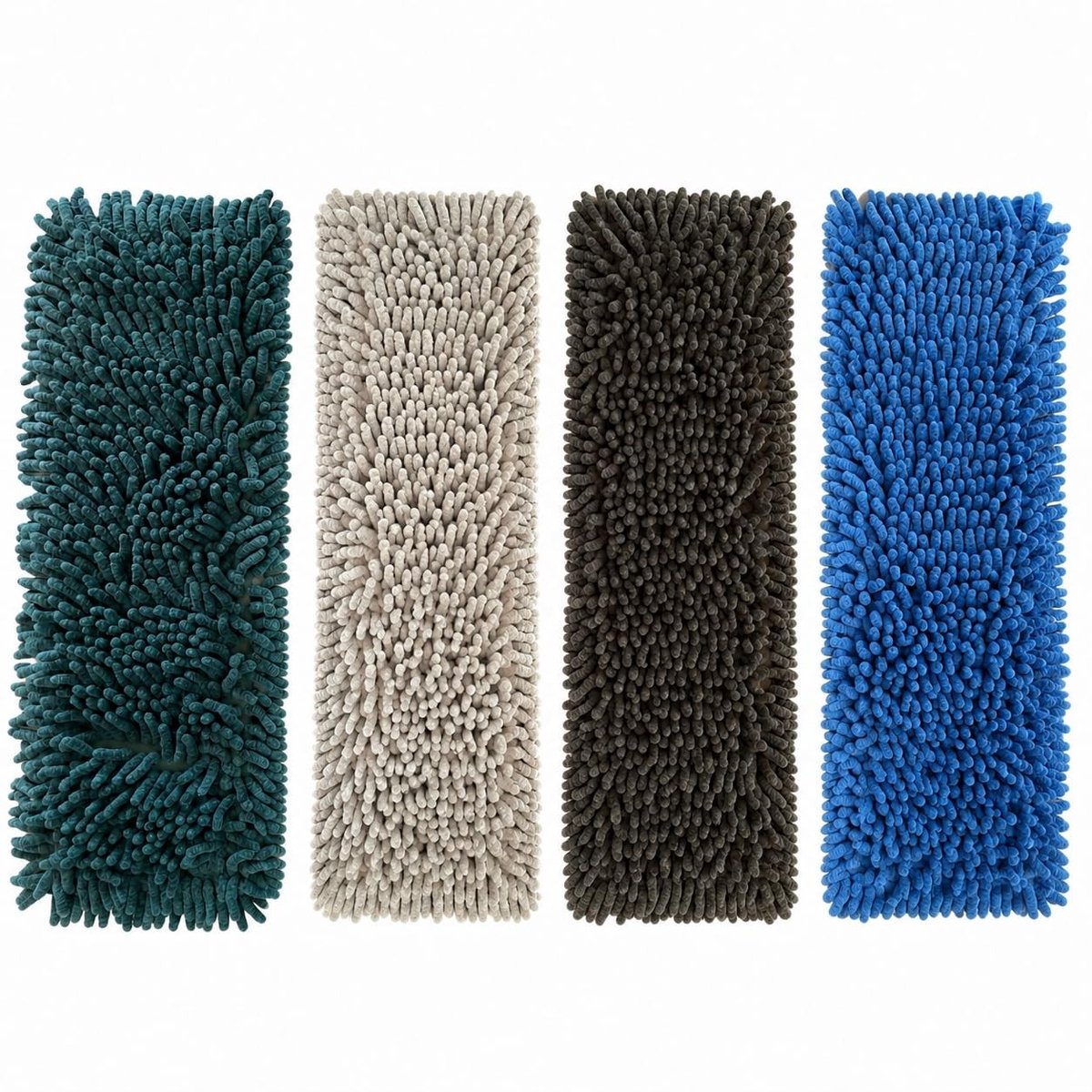 Omgoods - Set van 4 Microvezel Vervangdoeken voor Vloerwisser - 42 x 13 cm