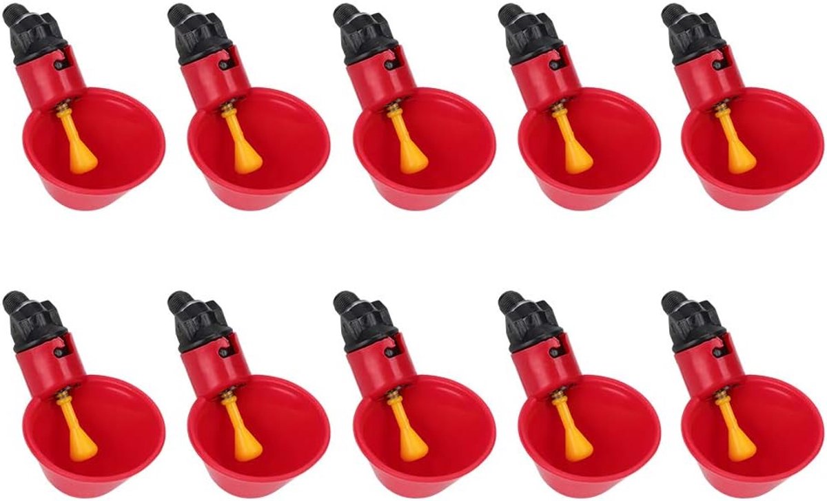 10 Stks Kip Automatische Kip Drinker Pluimvee Waterier Drinker Waterschaal Drinkwater Gereedschap Kooi Accessoires