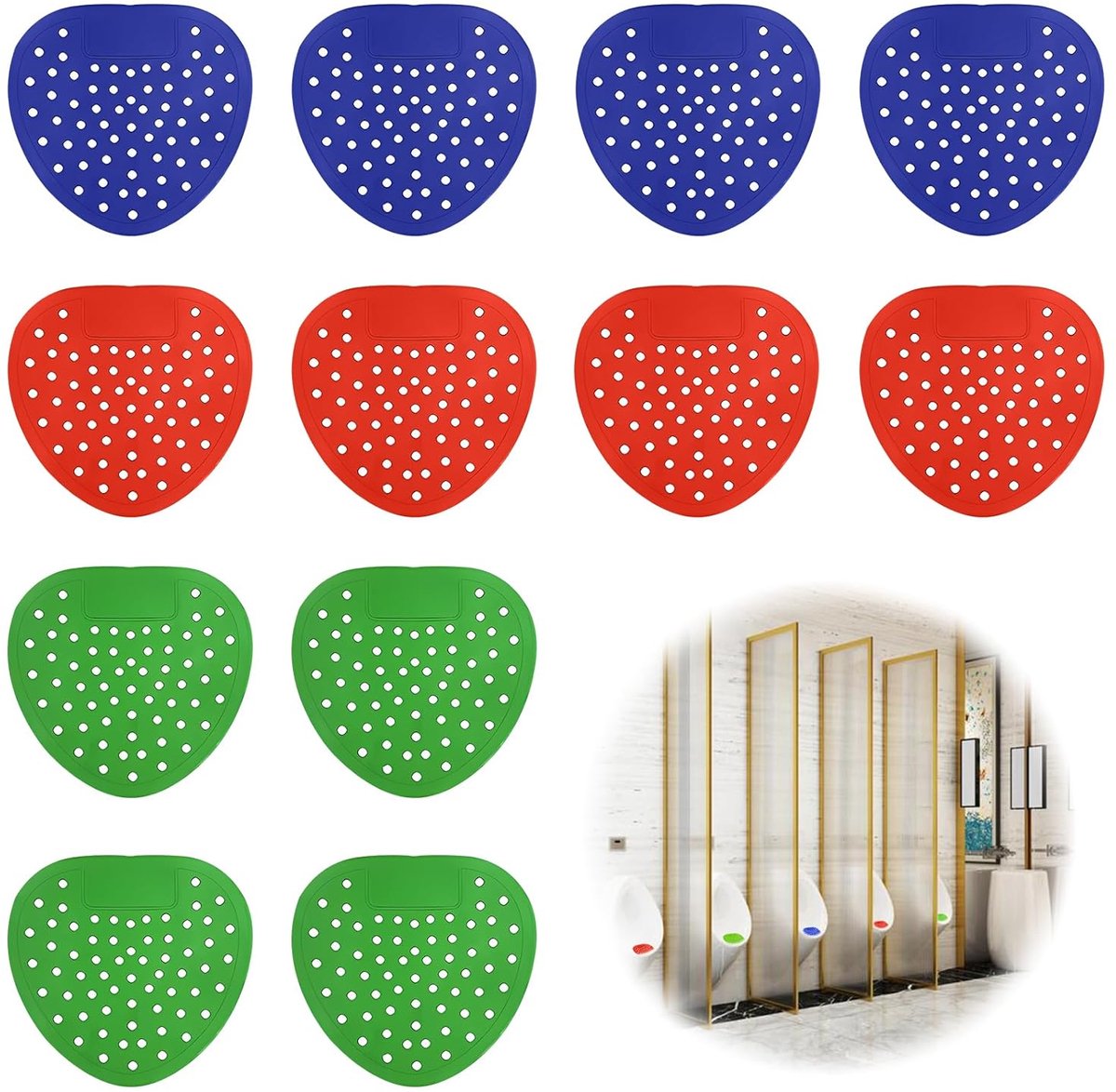 Urinoirzeef met geur, urinoirzeef, universele urinoirzeef met geur. Verwijdert eigenaardige geuren, geschikt voor openbare toiletten in hotels, winkelcentra, scholen en andere plaatsen (12 stuks)