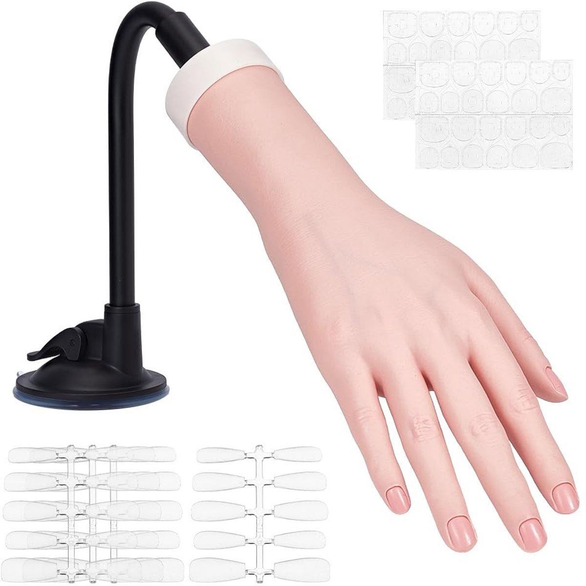 Omgoods - UNICRAFTALE Display Hand voor Nagelkunst - PeachPuff Kleuren - 262mm