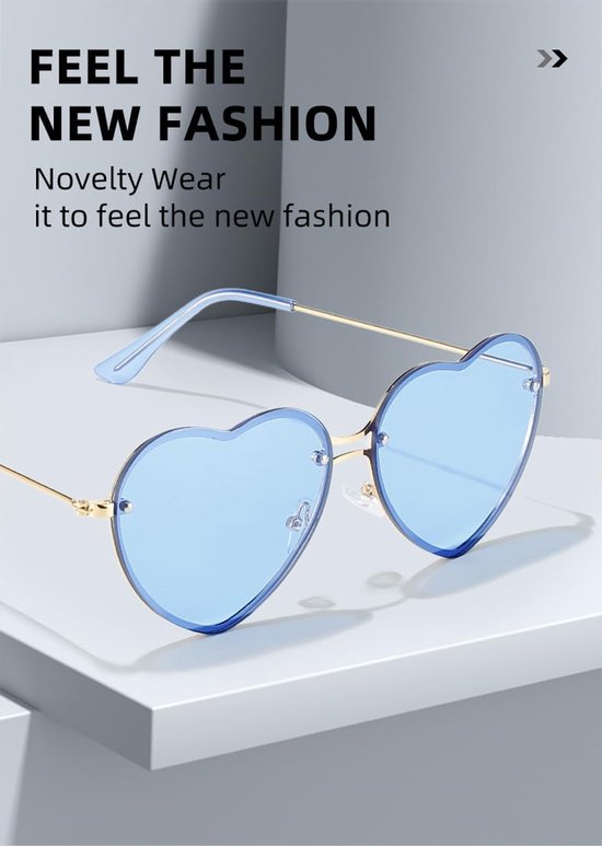 zonnebril dames mode Rimless zonnebril UV400 partybril van Zonnebril Dames — afbeelding 3