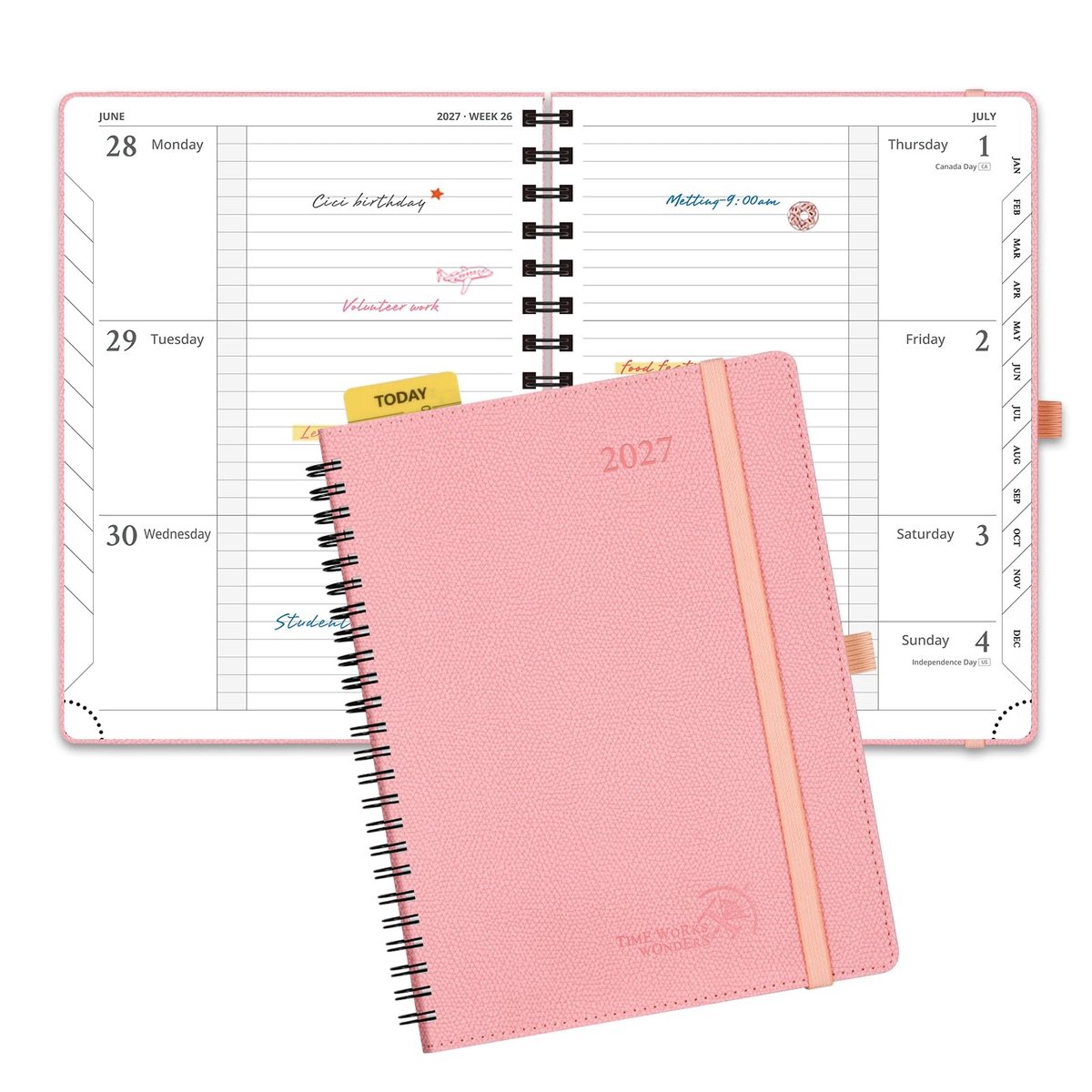 Omgoods - 2027 Planner Kantoorproducten WETLO7-SPK - Luxe Leren Notitieboek