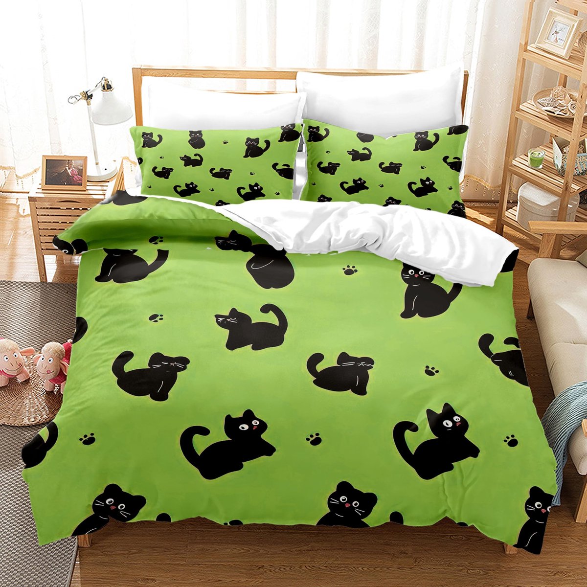 Omgoods - 3D Dierenprint Beddenset Microvezel 200 x 200 cm