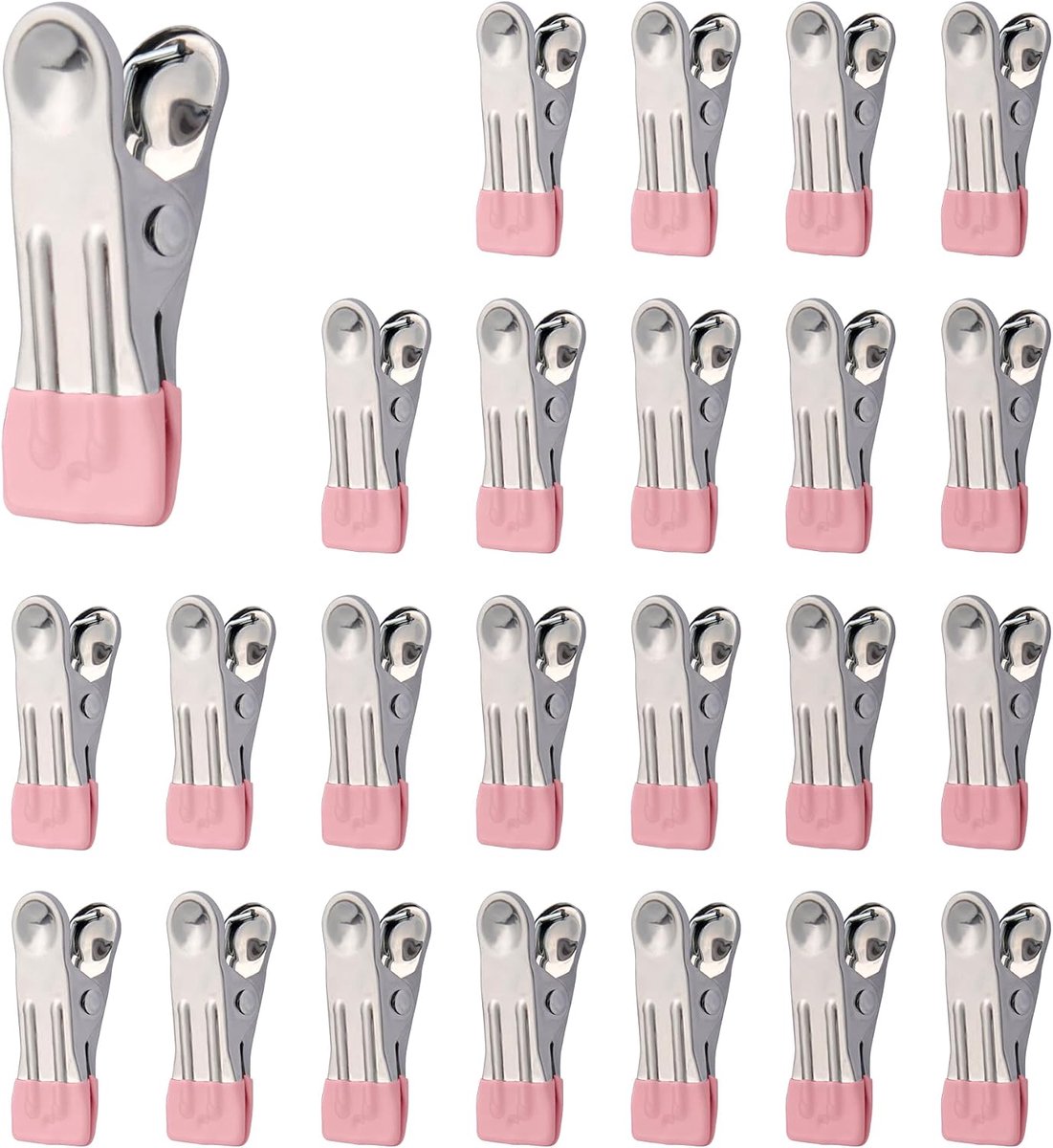 Wasknijpers, Antislip Spoorlozos | Metalen Knijpers – Roestvrijstalen Knijpers Voor Handdoeken, Sokken, Ondergoed, Voedselafdichting En Foto'S.
