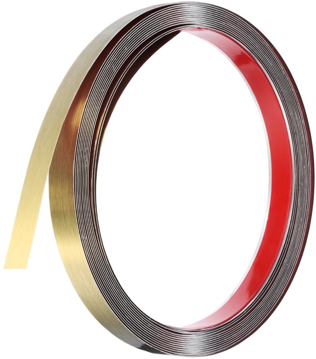 Omgoods - Gouden Zelfklevende Wandafwerking met Spiegel Effect - 10 m x 15 mm