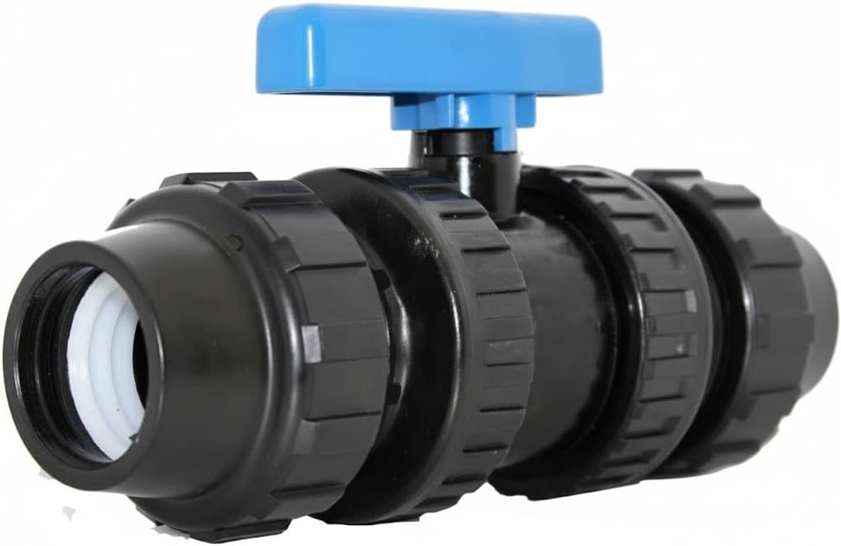 25 mm, pvc-ventiel 25, afsluitkraan 25 mm, kogelventiel voor polyethyleen buis 25, fittingsventiel voor irrigatiebuis, kogelventiel 25 mm voor buis 25 mm