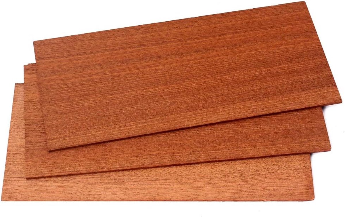 gitaarfineer, 3 stuks Sapele hout gitaarkopfineer omhulsel plaat vervanging