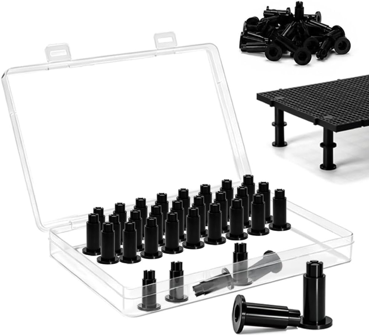70 stuks aquariumrastersteunvoeten, vistankverdeler, verhogingspoten, eierkratbeugels voor doe-het-zelf filtratie en bodembescherming in aquascaping