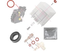 Onderhoudsset, afdichting, pakking, voor zetgroep, steunventiel, waterreservoir, compatibel met Philips Saeco Spidem Krups Gaggia Bosch Miele Solis König Rotel Satrap Set-28