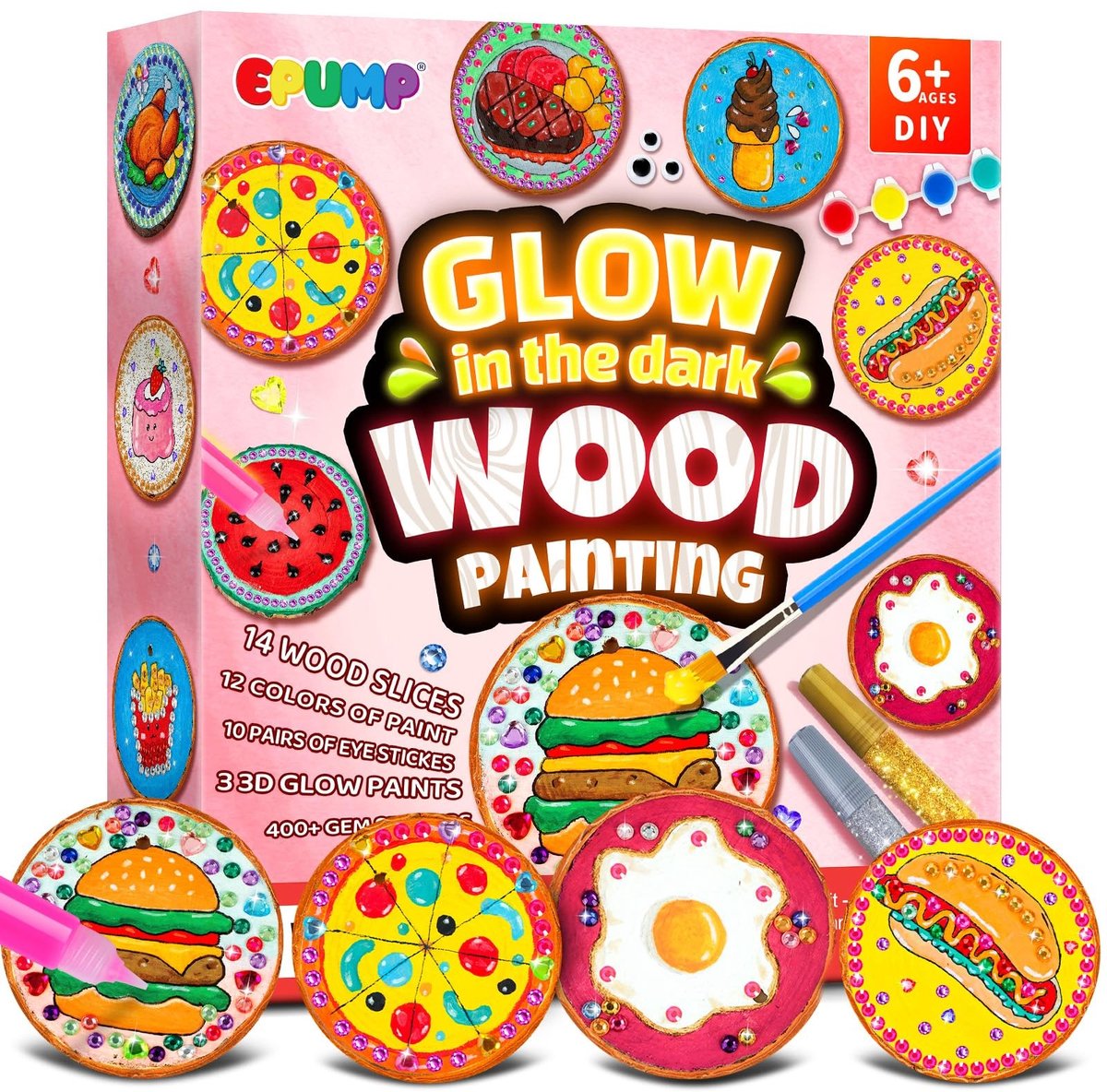 Omgoods - Houten Schijf Schilderen Set voor Kinderen - Creatieve Knutselset