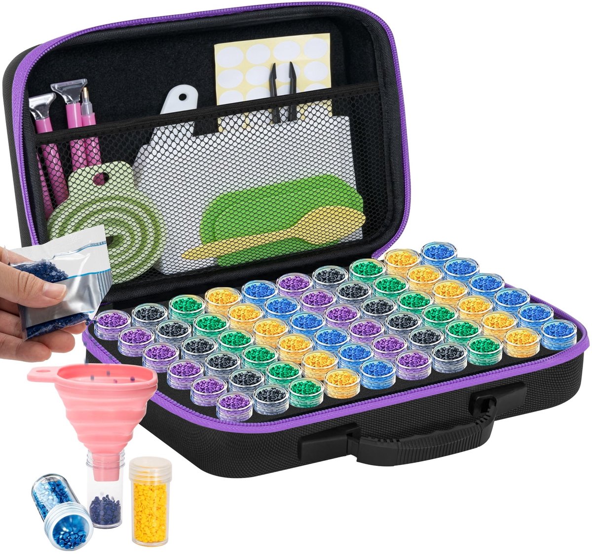 Omgoods - 60 Slot Diamant Art Opbergdozen - Voor DIY Creaties