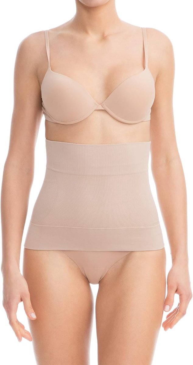 BodyShaper 605S - Onzichtbare vormende tailleband met heupband en 4 steunstaven die het oprollen voorkomen