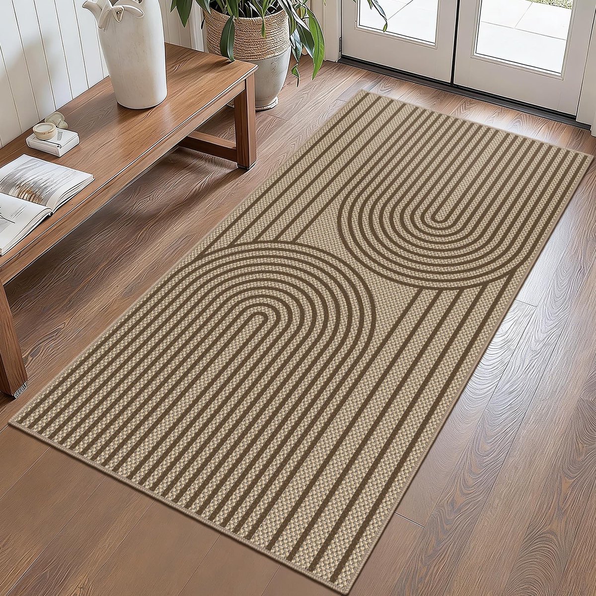 Omgoods - Walking Mat met Jute Look - Antislip Keuken- en Loopmat 80x150cm