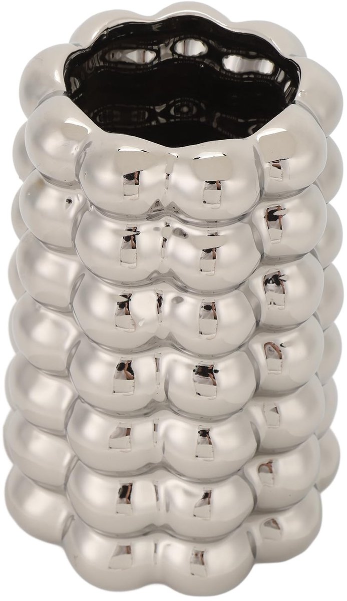 Omgoods - Decoratieve Keramische Bellenvaas met Galvanisch Ontwerp