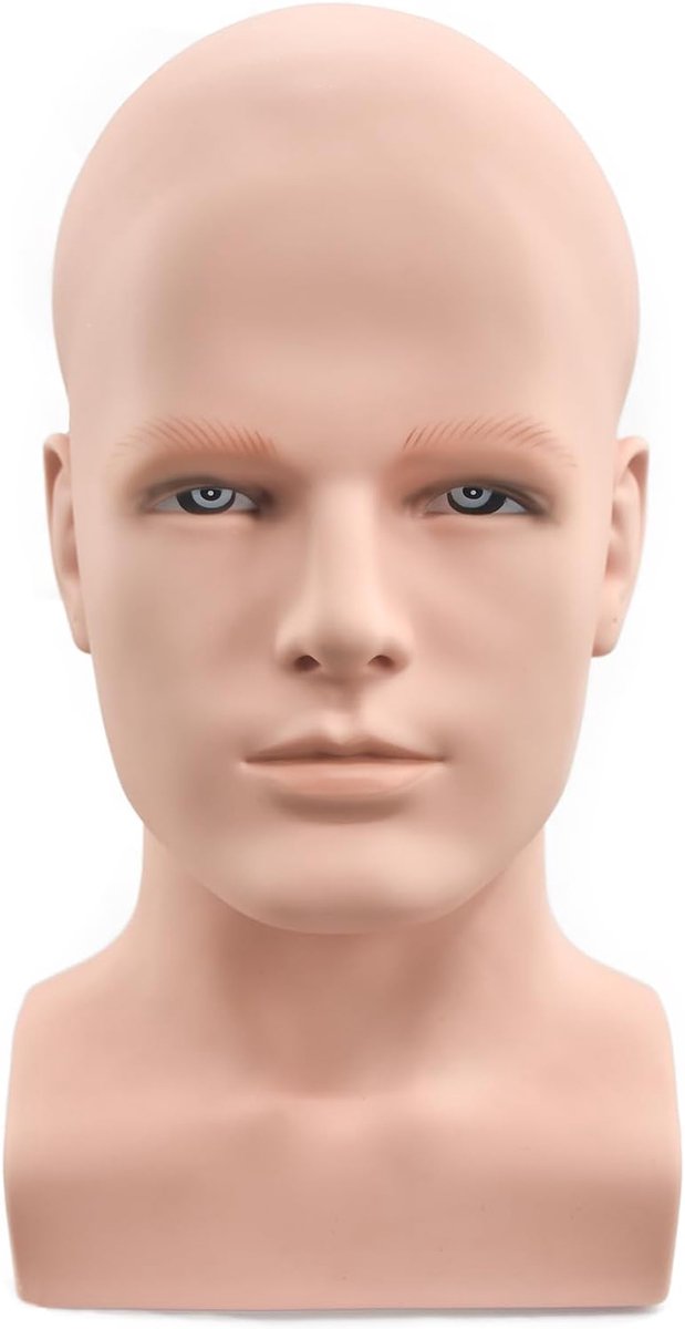 Mannequin Hoofd Professionele Mannequin Hoofd voor Display Pruiken Hoeden Hoofdtelefoon Masker Zonnebril Sieraden en Scravat Display Stand (gele huidskleur)