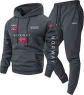 Currero Joggingpak Heren - Huispak - Volwassenen - Trainingspak - Comfortabel - Jogging Pak - Joggingsbroek - Donkergrijs XXXL