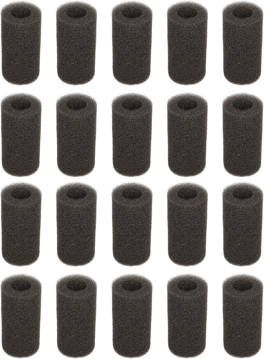 SnelShoppen - 20Pcs Aquarium Filter Spons, Pre-Filter Schuimrol Aquarium Inlaat Schuimrollen Filter Accessoires voor Vijver Vissen Tanks (L)