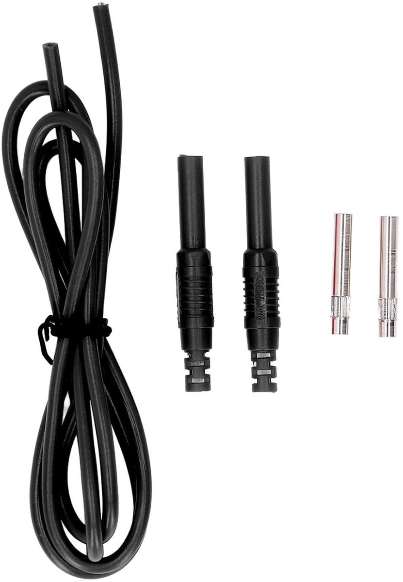 Verlengsnoer Testkabels - Adapter Kabel - Elektrisch Testen - Vrouwelijke Koppeling - 1 mm² - Zwart
