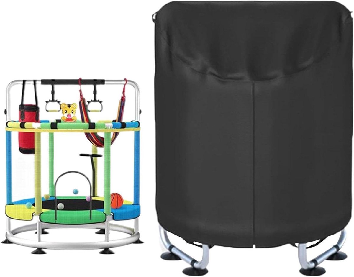 Trampolinehoes - Regenhoes - Buitenbescherming - Waterdicht Oxford - 99x158cm - Zwart