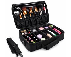 Cosmetica Koffer - Make-up Koffer met verstelbare vakken - Visagie en Nagelstyliste Beauty Koffer - 40x30x14CM