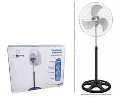 Chelsey-store - Ventilator - Staande Ventilator – Vloer Ventilator - Zwart/Wit - Hoogte tot 124 cm