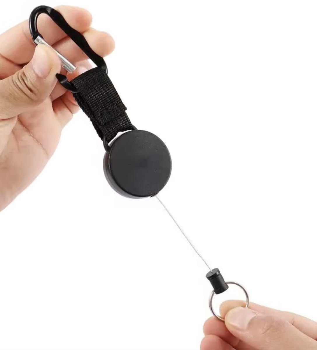 *** Sleutelhanger met koord met karabijnhaak en uittrekbaar - perfect voor Pasje - Legitimatie, Afvalpas skipass - van Heble® ***