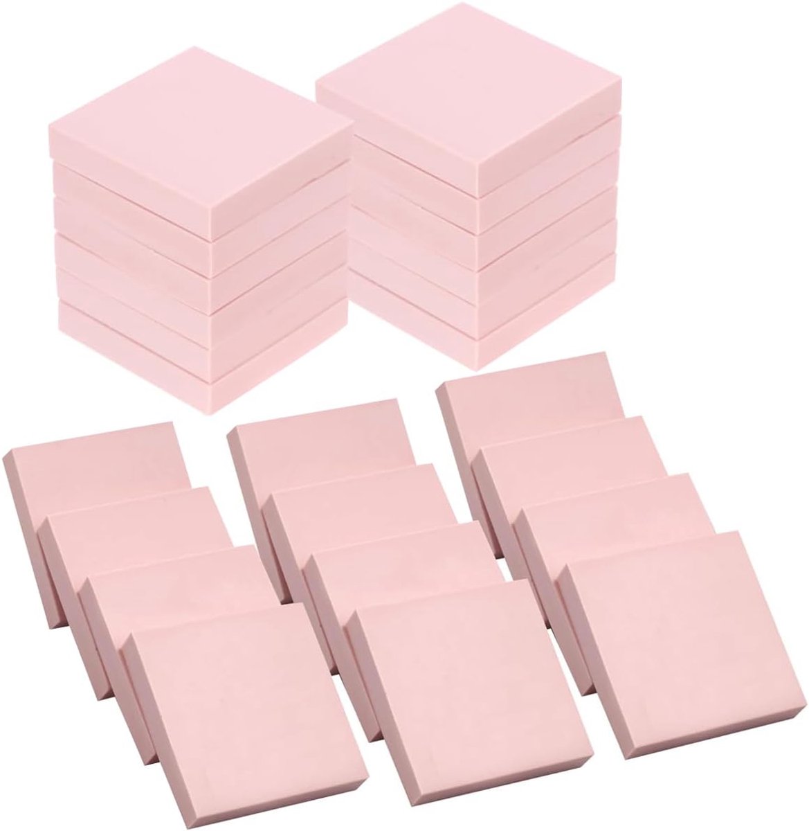Rubberen snijblokken, 24 stuks 5 x 5 cm vierkante roze linoleumblokken voor printmaken, gemakkelijk te snijden stempelset voor stempels zacht rubber ambachten en doe-het-zelf knutselprojecten