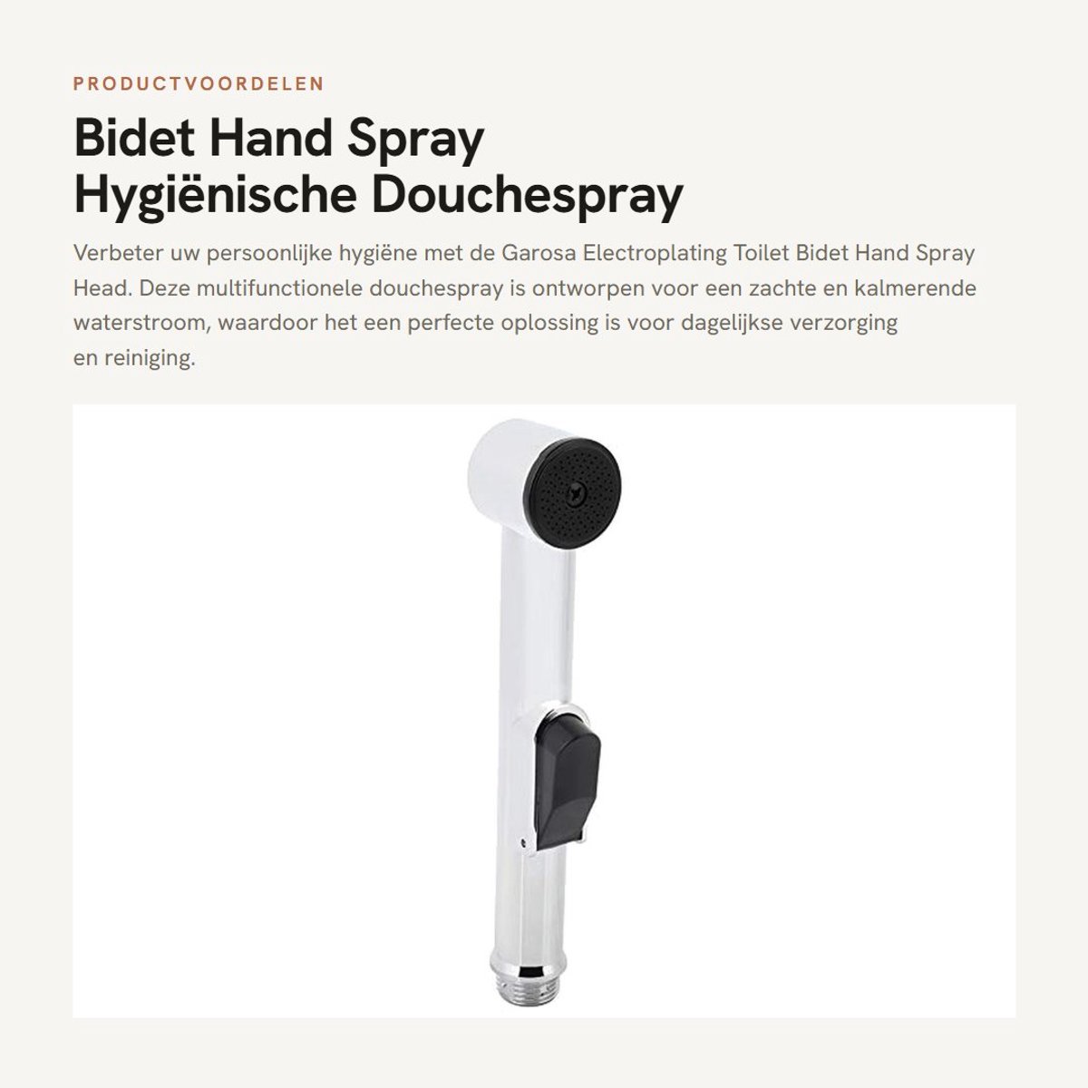 Dailygoods - Bidet Hand Spray - Hygiënische Douchespray - Persoonlijke verzorging - Voor luiers - Comfortabel gebruik - Waterbesparend - Voor dagelijk...