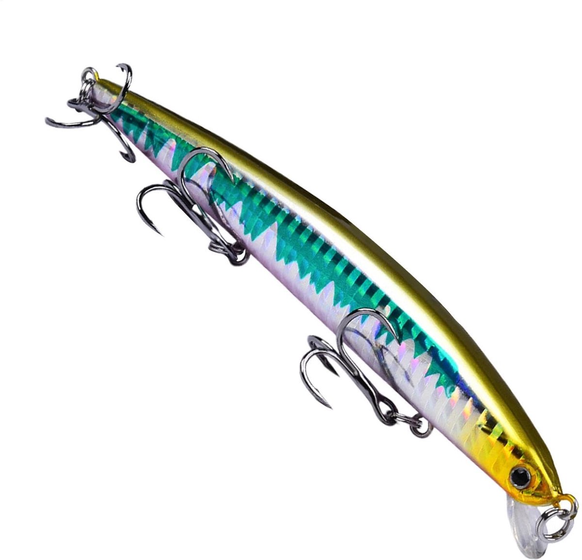 Dailygoods- Jerk Bait Levensgetrouw - Schokbestendig Kunstaas - Zwemmende Crank Bait - Kunstaas Snoek - Kunstaas Baars - 12,5 cm/4,92 inch