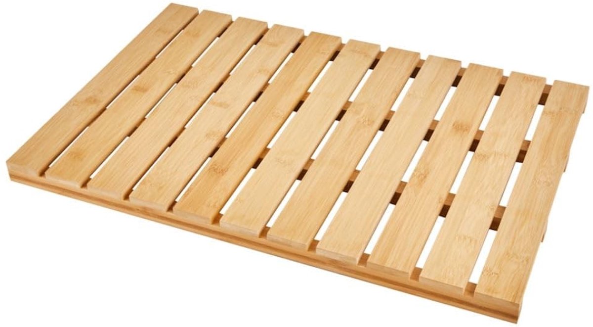 Dailygoods- Bamboe Badmat Stijlvol - Douchemat Antislip - Badkamermat - Sauna Mat - Duurzaam Bamboe - Veilig Uitstappen