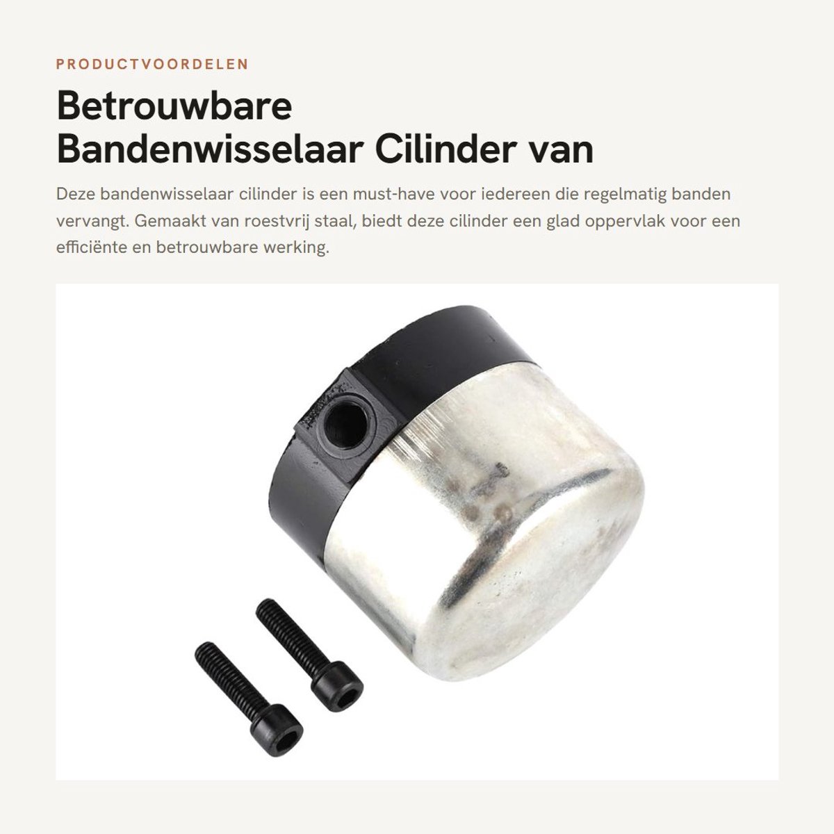 Dailygoods- Bandenwisselaar Cilinder Roestvrij Staal - Betrouwbaar - Praktisch - Hoogwaardige Materialen - Glad Oppervlak - Vermindert Wrijving - Bandenwisseltool