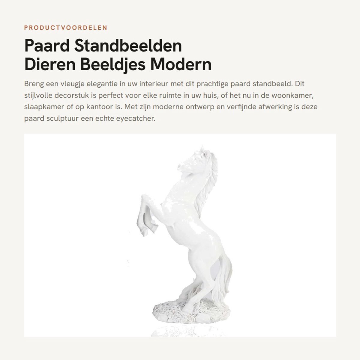 Dailygoods- Paardbeeld Decoratie - Paard Sculptuur - Dieren Beeldje - Ornament Thuis - Bureau Decor - 31,5 × 18 cm - Paardensculptuur