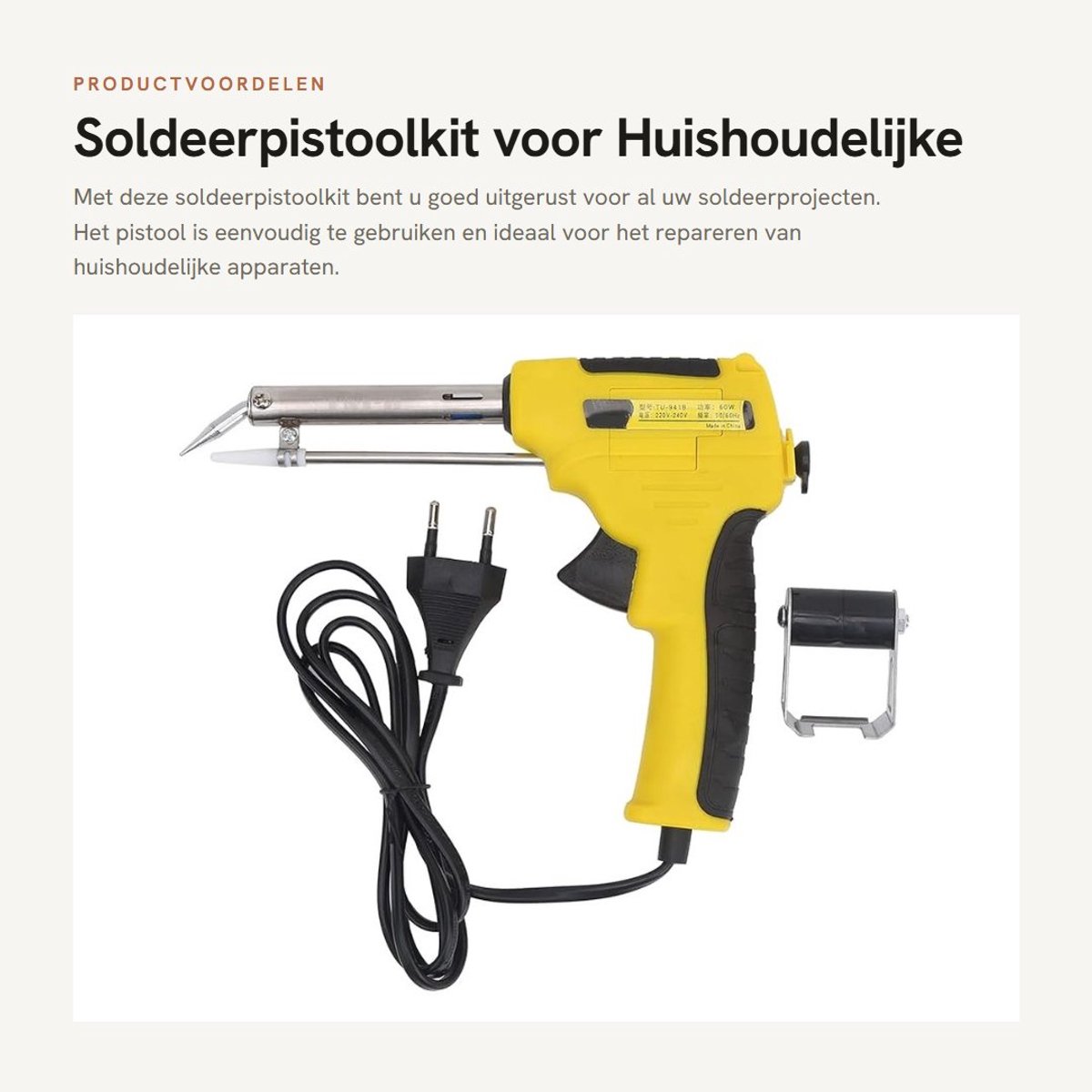 Dailygoods - Soldeerpistoolkit voor Huishoudelijke Reparaties