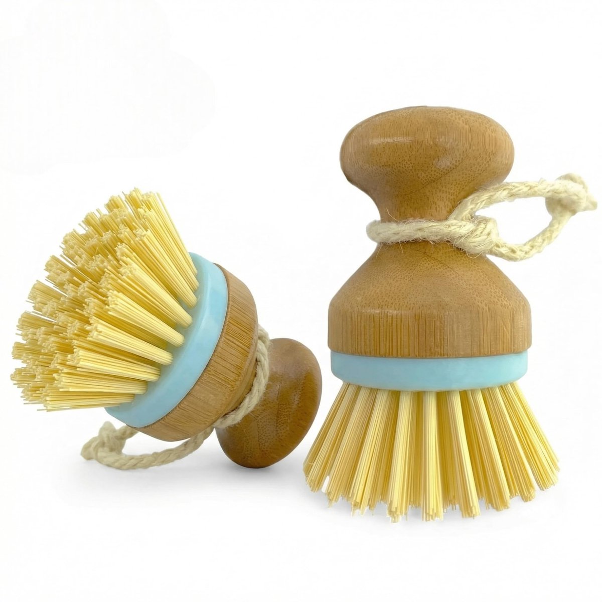 Dailygoods- Afwasborstel Set van 2 - Ergonomische Keukenborstel - Houten Borstel - Duurzaam - Milieuvriendelijk - Hoogwaardig Bamboe