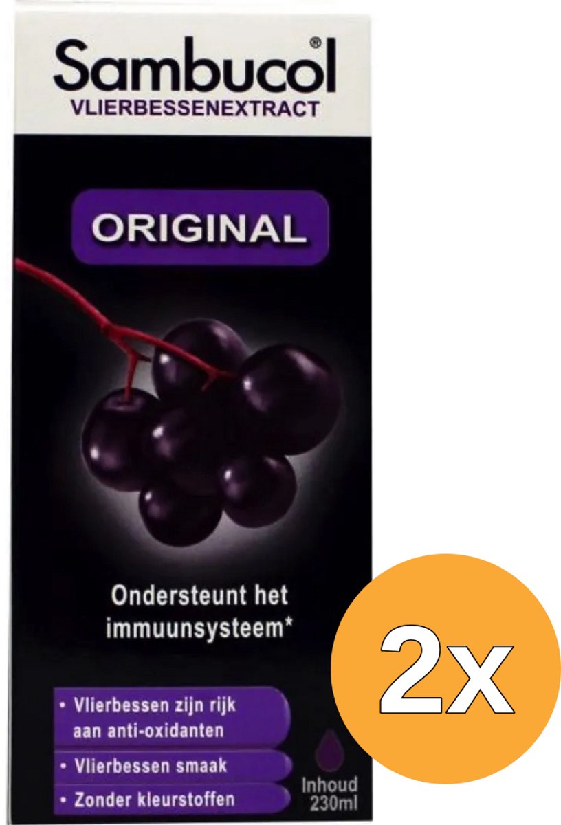 2x Sambucol Vlierbessensiroop original (230 ml)