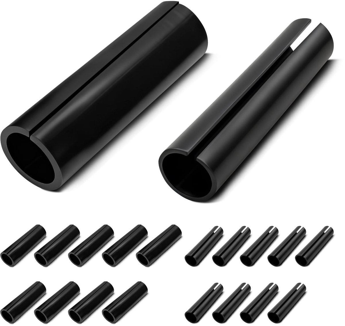 Dailygoods- Slijtbeschermingsset 20-delig - Fietsframebescherming - Bescherming tegen slijtage - Geschikt voor fietstassen haken Ø10/12 mm - Effectieve oplossing voor bagagedrager