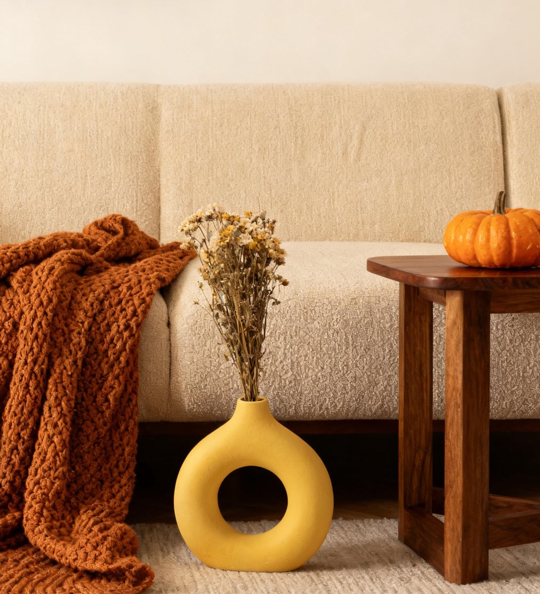 vazen, 2 stuks, minimalistische stijl, bloemenvazen, woondecoratie voor woonkamer, pampasgras, tafel (11 geel)