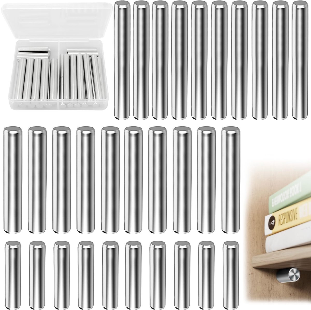 Plankdragers, 5 x 25/45, 6 x 40 cilinderpennen, plankdragers voor legplanken, plankhouders, plankhouder, plankhouder, voor legplanken, kasten, planken