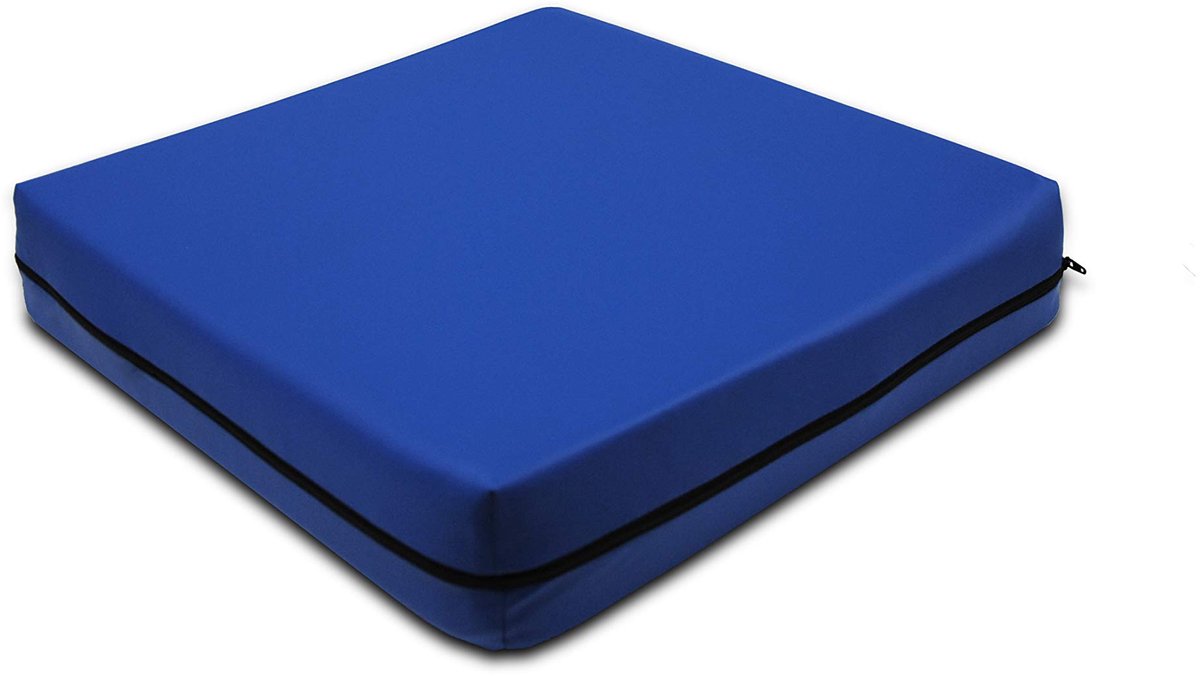 - Anti-decubitus Kussen (42x42x8 cm), Kussen voor Rolstoel, Orthopedisch Zitkussen, Zitkussen voor Rolstoel, Traagschuim Zitkussen, Rolstoel Kussen, Visco-elastisch, Blauw