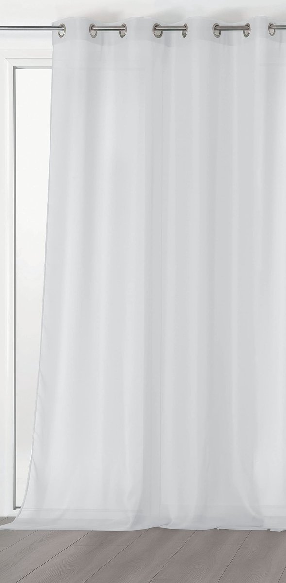 Gordijn, polyester, 145 x 350 cm, wit