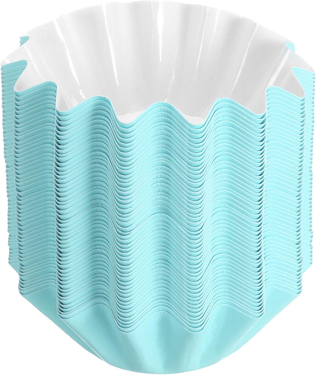 50 stuks cupcake-vormpjes, muffins papieren bakvormen, standaard vetbestendig, voor het bakken van cupcake-hoezen, blauw