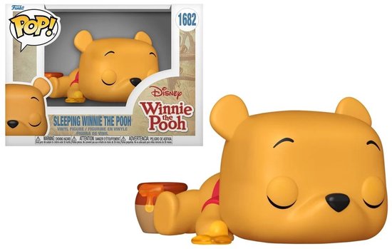 Deux figurines Funko Pop! de Winnie l'Ourson endormi. Une figurine dans sa boîte, l'autre libre.