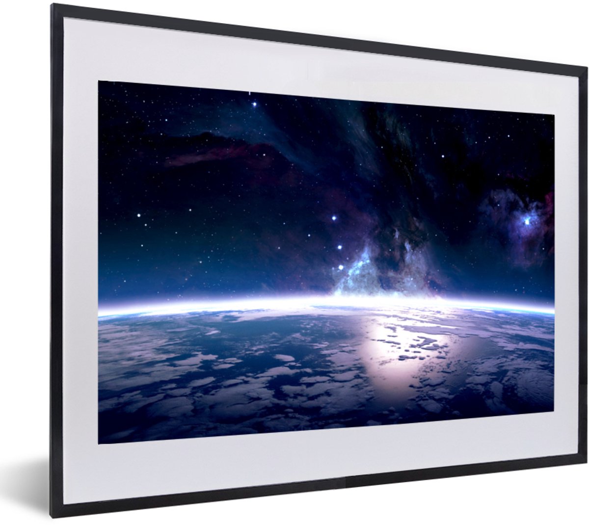 Fotolijst incl. Poster - Ruimte - Aarde - Licht - 60x40 cm - Posterlijst