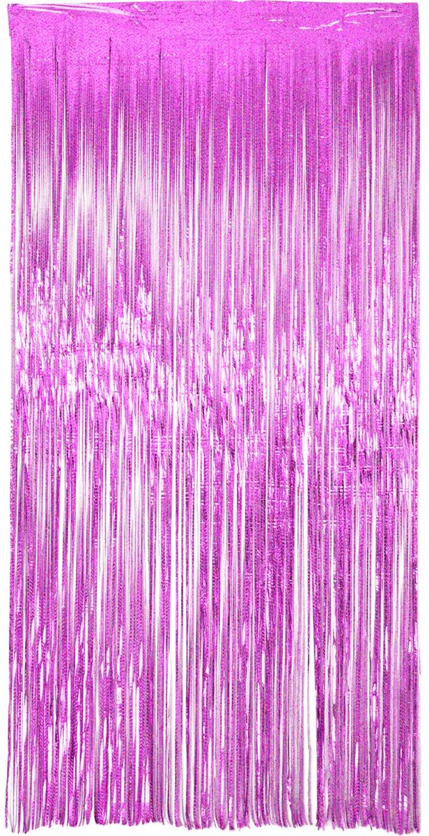 Gordijn Sparkling Pink, 1 x 2 m luchtslangen van aluminium voor bruiloft, feest, fotocabines en festivals, podiumdecoraties, roze