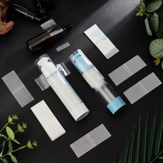 Dailygoods- Krimpbanden 600 stuks - 8 x 3 cm - Afdichtingen voor flessen - Geschikt voor lippenbalsem - Glazen druppelaars - Schokbestendig en waterdicht - Krimpfolie — afbeelding 2