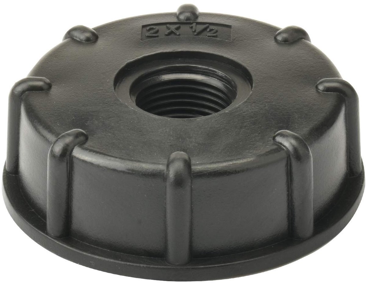 Dailygoods- IBC Adapter 1/2 Inch - IBC Koppeling - IBC Tank Accessoires - Kunststof - Zwart - Robuust en Duurzaam - Tankadapter