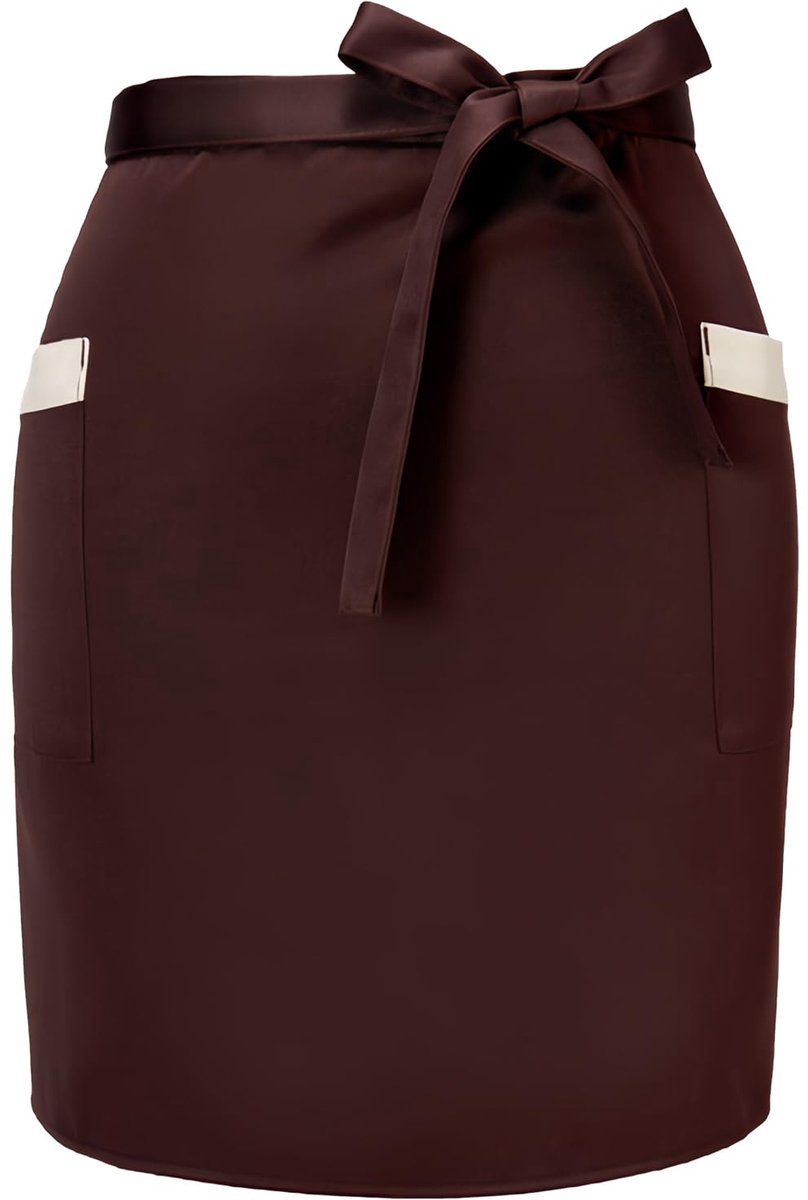 Tailleschort met 2 zakken, kort halfschort voor mannen en vrouwen, verstelbare serveersterschort, keuken-kokschort, catering serveerschorten voor bar, restaurant, café, tuinieren