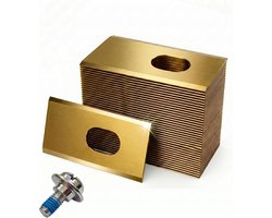 36 x reservemessen voor Mova robotmaaier (600, 1000, LiDAX Ultra, Navax AWD) – 0,9 mm titanium gecoate roestvrijstalen messen met schroeven – opbergdoos