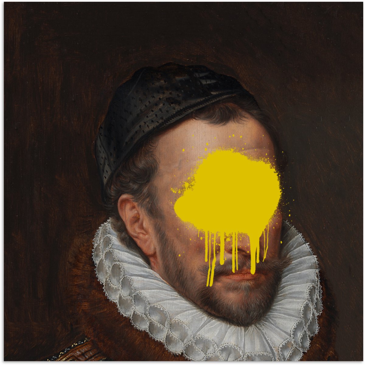 Poster 100x100 cm - Willem van Oranje - Kunst - Verf - Posters - Kamer decoratie - Wanddec