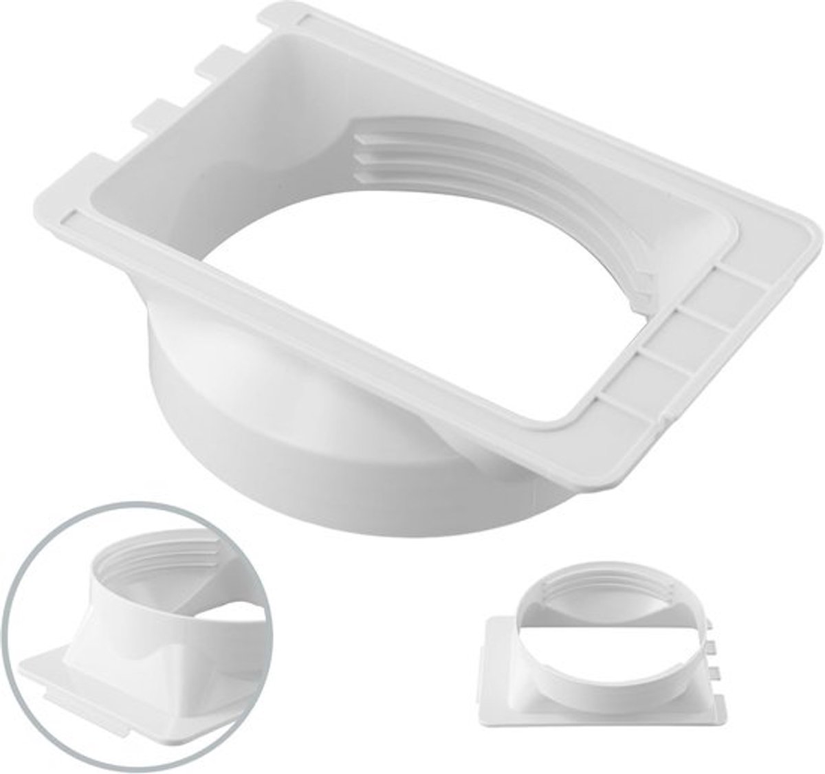 Draagbare Airconditioner Uitlaatslangadapter - 150 mm - Wit — afbeelding 2